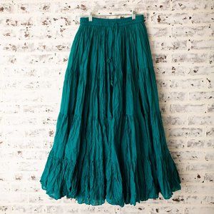 Teal maxi boho skirt